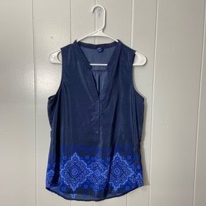 Old Navy Patterned Sleeveless Blouse
